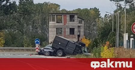 Катастрофа с военен джип край Пловдив